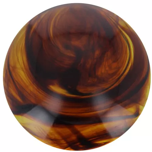 14 mm round cabochon in translucent resin - Marbled amber x1