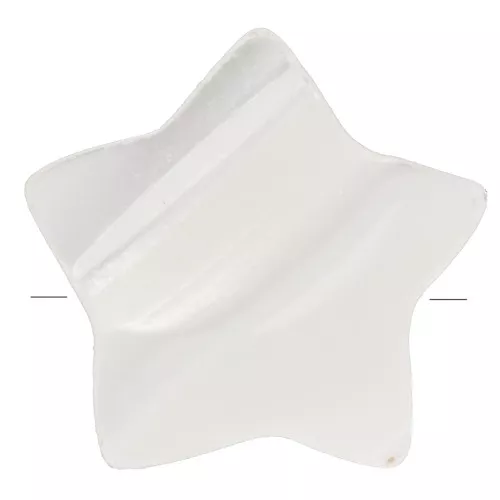 8mm Mother of Pearl Star Bead - Natural x1