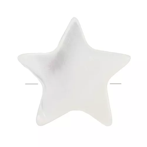 6mm Mother of Pearl Star Bead - Natural x1