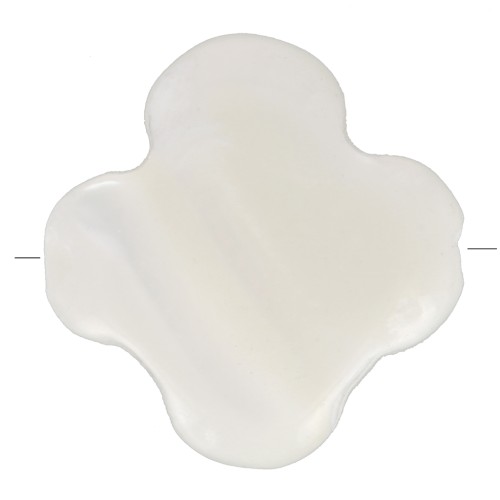 8mm Mother of Pearl Clover Bead - Natural x1