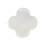 6mm Mother of Pearl Clover Bead - Natural x1|raw }}