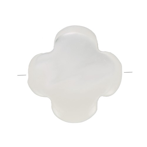 6mm Mother of Pearl Clover Bead - Natural x1