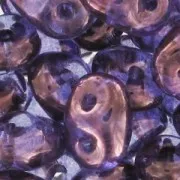 SuperDuo 2.5x5mm Luster Transparent Amethyst x10g