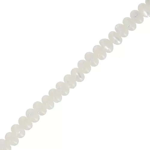 4x2.5mm Mother of Pearl Heishi style round beads - Natural x39cm