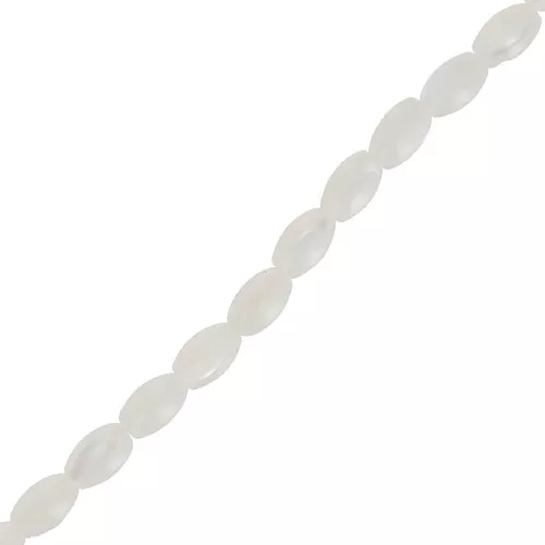Olive-colored mother-of-pearl beads, 5.5 x 3 mm, 39 cm