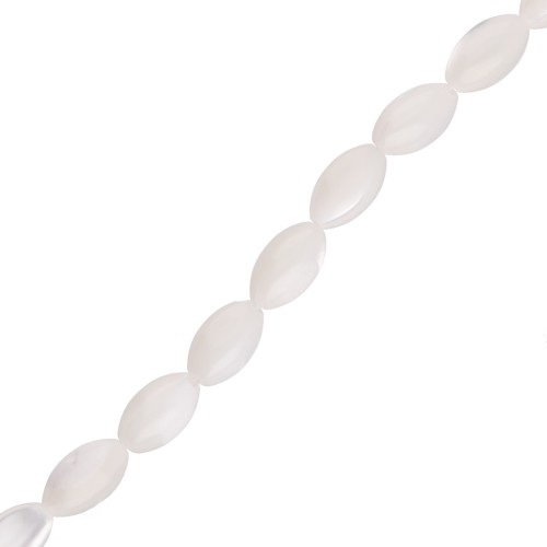 Olive beads 7x4 mm - Mother of pearl x40 cm