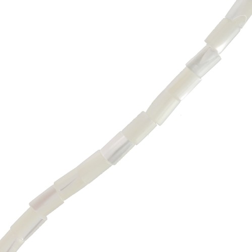 5x3mm Mother of Pearl Tube Beads - Natural x40cm