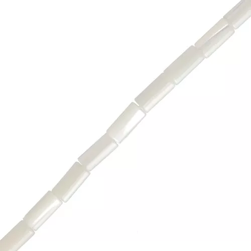 8x4mm Mother of Pearl Tube Beads - Natural x40cm