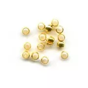 Crimp beads 2mm fine gold plated x1000