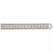 15cm Stainless steel graduated ruler x1