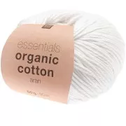 Essentials Organic Cotton Aran - White x50g