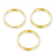 Double jumprings 10x0.7mm Gold tone x25
