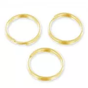 Double jumprings 10x0.7mm Gold tone x25