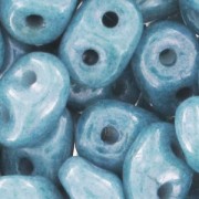 SuperDuo 2.5x5mm Chalkwhite Blue Ceramic Look x10g|raw }}