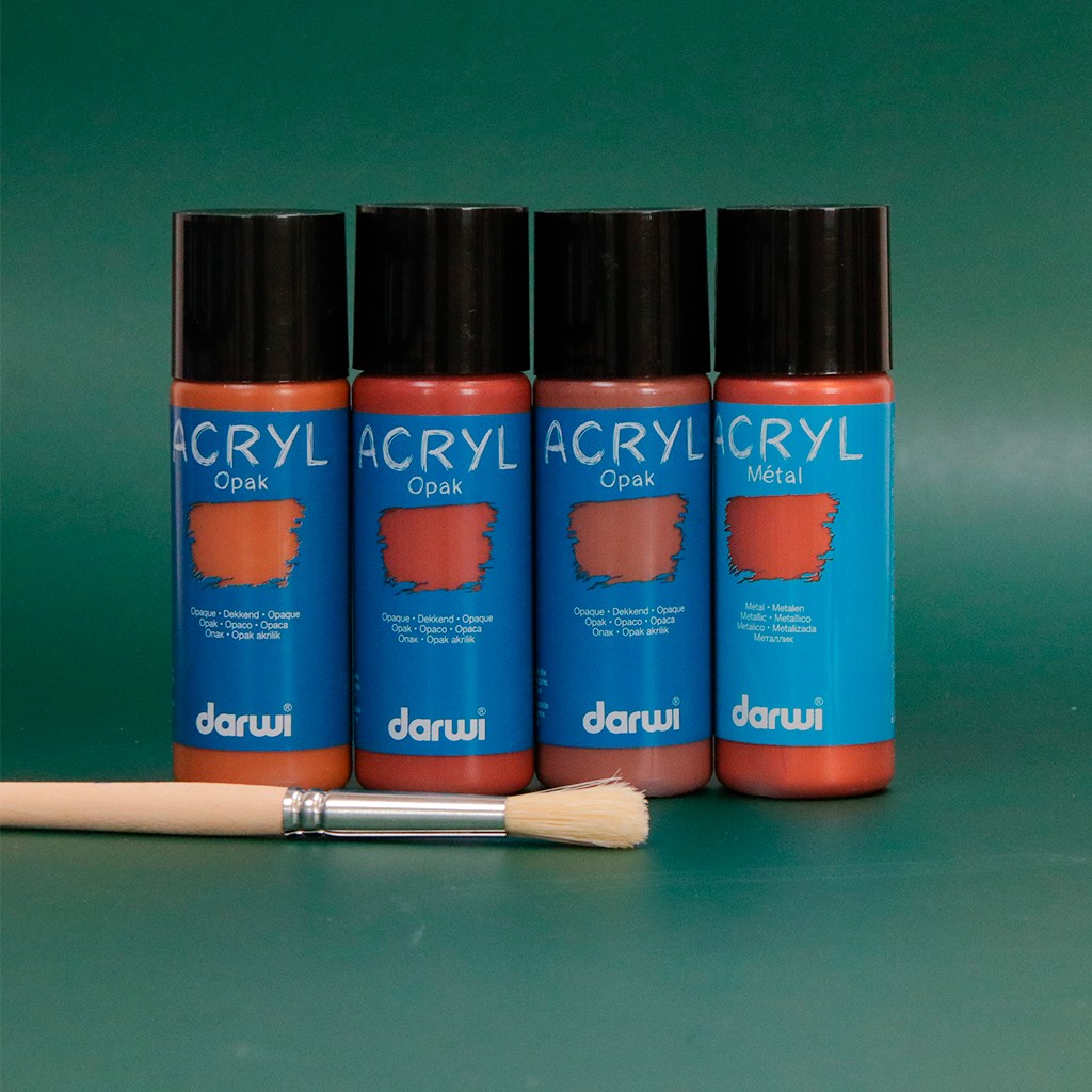 Pearlescent Acrylic Paint Darwi Bleu x80 ml Perles & Co