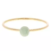 Gold filled Fine ring with tray for 4 mm cabochon - Size 57 x1