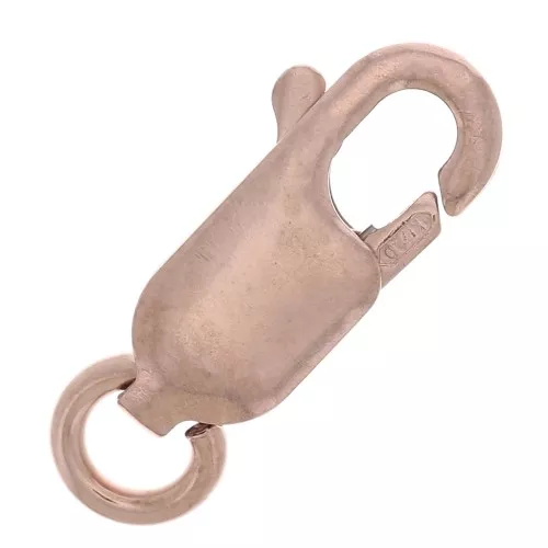 Extended lobster clasp 12 mm with open ring Rose Gold filled (laminated gold)x1