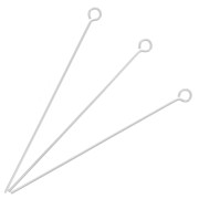 38x0.50mm 925 Sterling Silver Eye pins x10|raw }}