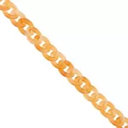 13mm Acrylic curb Chain - Marbled Apricot x1m