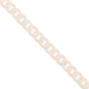 13mm Acrylic curb Chain - Marbled Ivory x1m