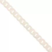 13mm Acrylic curb Chain - Marbled Ivory x1m