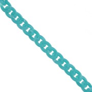 13mm Acrylic curb Chain - Marbled Turquoise x1m|raw }}