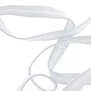5mm Flexible flat elastic - White x5m