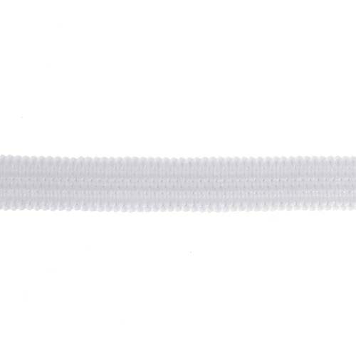 5mm Flat elastic - White x1m