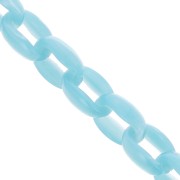 11mm Acrylic cable chain - Marbled Sky Blue x1m