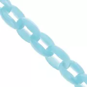 11mm Acrylic cable chain - Marbled Sky Blue x1m