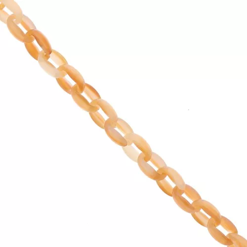 11mm Acrylic cable chain - Marbled Apricot x1m