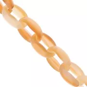 11mm Acrylic cable chain - Marbled Apricot x1m