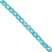 11mm Acrylic cable chain - Marbled Turquoise x1m
