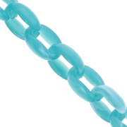 11mm Acrylic cable chain - Marbled Turquoise x1m