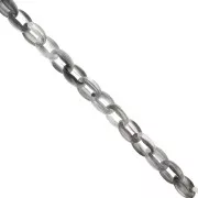 11mm Acrylic cable chain - Marbled Grey x1m