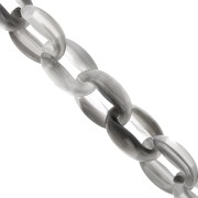 11mm Acrylic cable chain - Marbled Grey x1m
