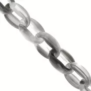 11mm Acrylic cable chain - Marbled Grey x1m