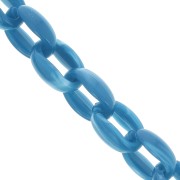 11mm Acrylic cable chain - Marbled Petrol Blue x1m