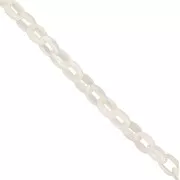11mm Acrylic cable chain - Marbled Ivory x1m