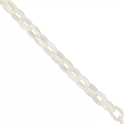11mm Acrylic cable chain - Marbled Ivory x1m