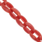 11mm Acrylic cable chain - Marbled Coral red x1m