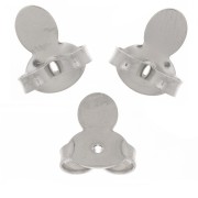 9x8mm Earring back for earstuds - Rhodium Tone x6|raw }}