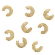 2mm Crimp beads covers - Fine Gold plated x25|raw }}