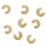 2mm Crimp beads covers - Fine Gold plated x25
