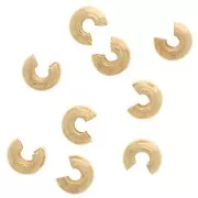 3mm Crimp beads covers - Fine gold Plated x25