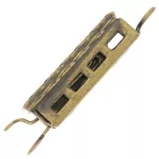 18x6mm Textured Rectangle Clasp - Bronze x1