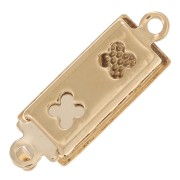 18x6mm Rectangle Clasp - Gold Tone x1