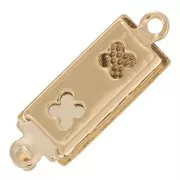 18x6mm Rectangle Clasp - Gold Tone x1