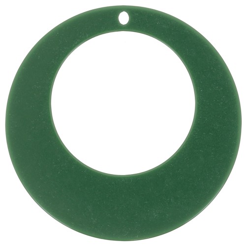 50mm Hollow Acrylic Circle Pendant - Fir Green x1