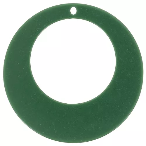 50mm Hollow Acrylic Circle Pendant - Fir Green x1